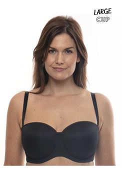 Picture of UNDERWIRED BLACK STRAPLESS BRA - EXTRA STRAPS -EXTRA-SUPPORT